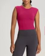 Yoga backless top with chest pad(top)