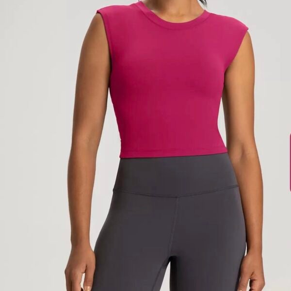 Yoga backless top with chest pad(top)